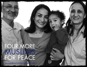 Asra Nomani (center) and family