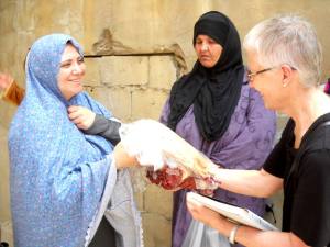 Marie Dennis with Syrian women.